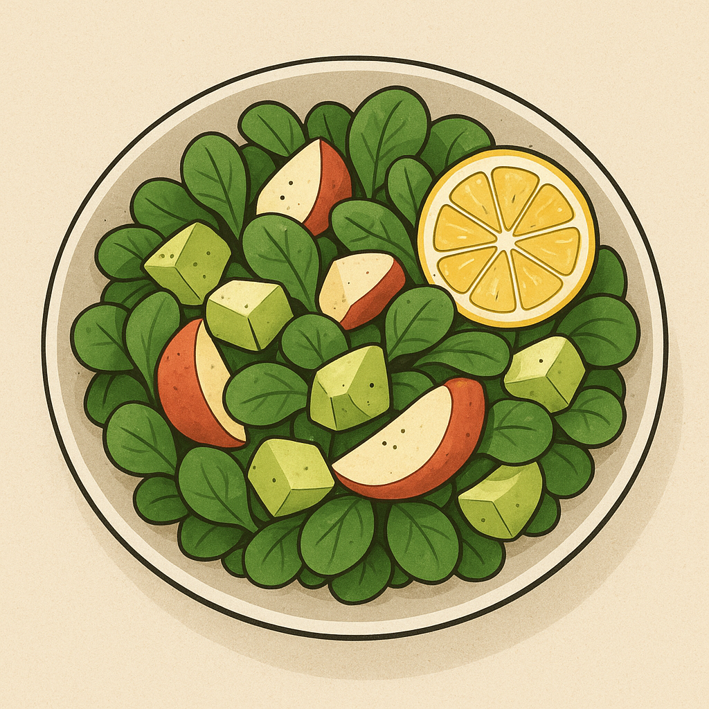 🥗 Salade d’automne à la mâche, avocat, pomme et citron
