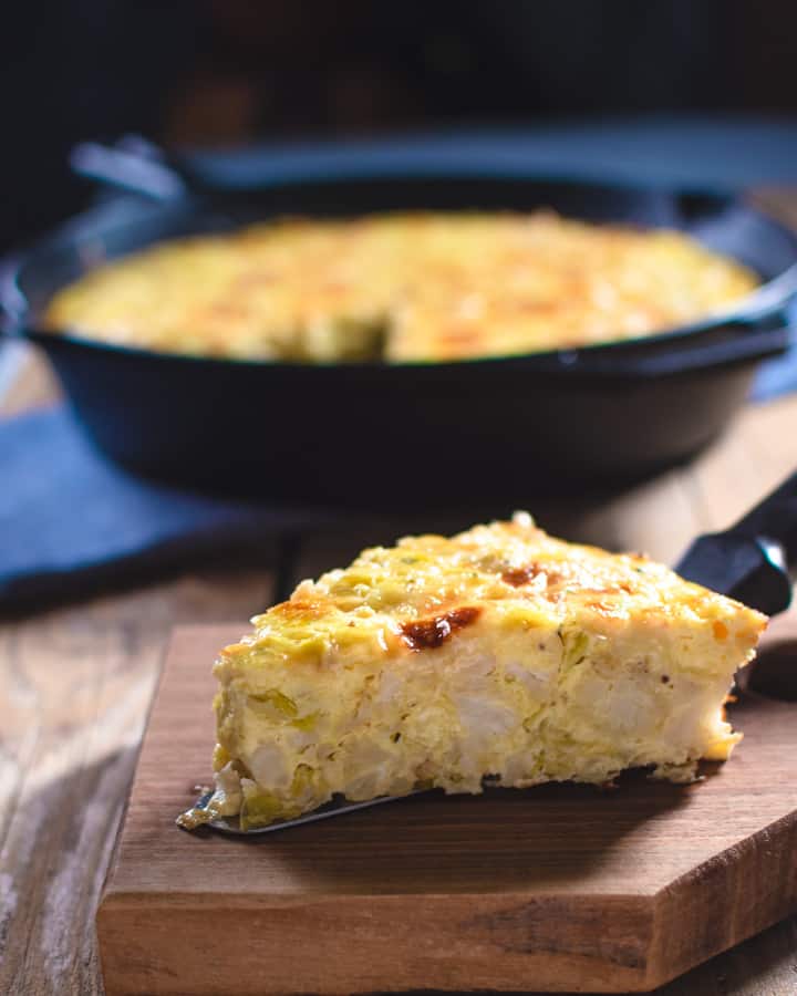 Frittata chou-fleur & poireaux